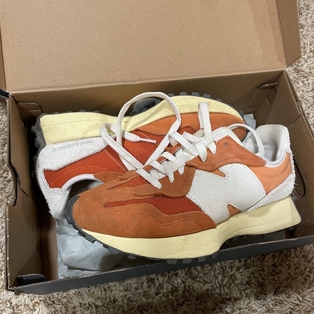 New Balance Orange and White Athletic Shoes